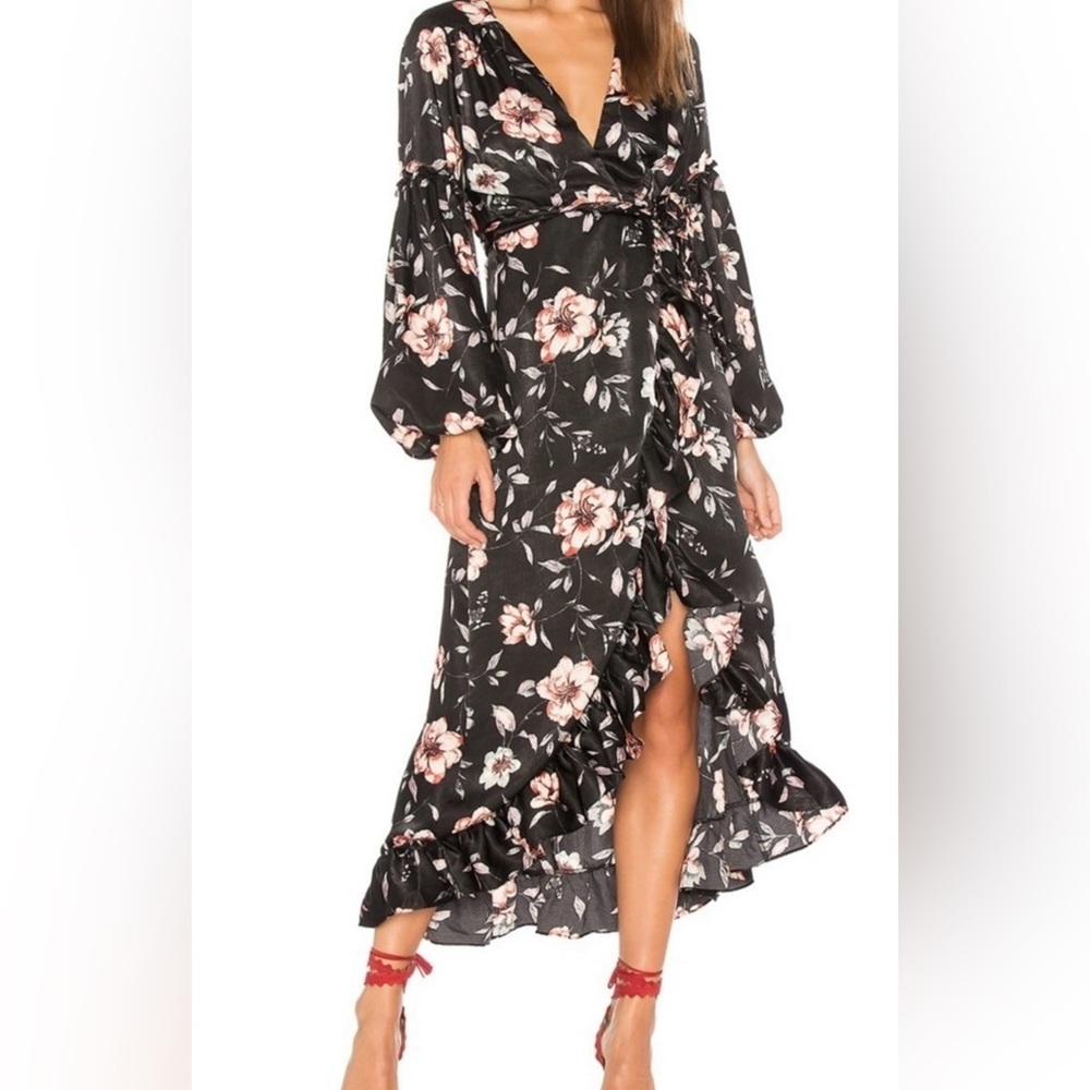 Misa Luna Midi Wrap Dress size small